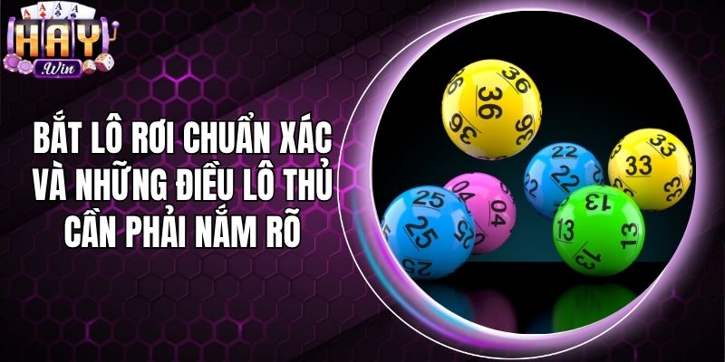 Bắt Lô Rơi Chuẩn Xác Và Những Điều Lô Thủ Cần Phải Nắm Rõ