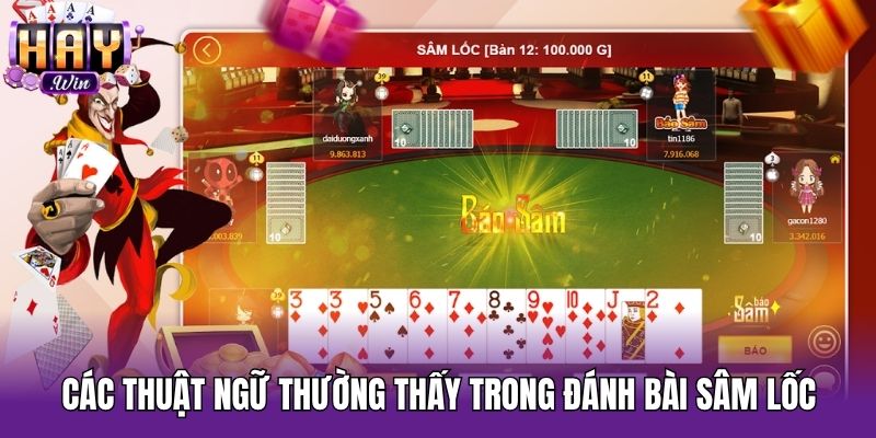 Các thuật ngữ thường thấy trong đánh bài sâm lốc
