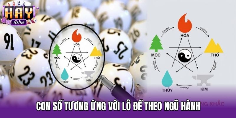 Con số tương ứng với lô đề theo ngũ hành