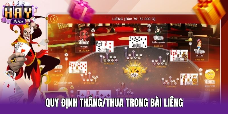 Quy định thắng/thua trong Bài Liêng